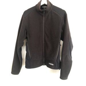 REI Mens Wind Pro Polartec Fleece Black Full Zip Up Pockets Outdoor Size Small